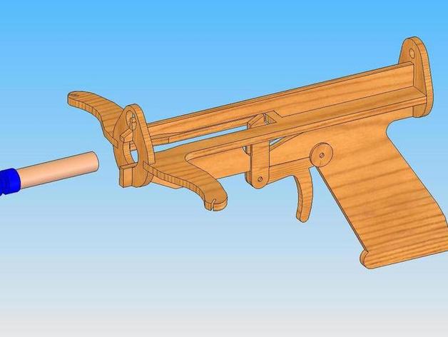 Макет Чертеж для лазерной резки арбалета формат dxf