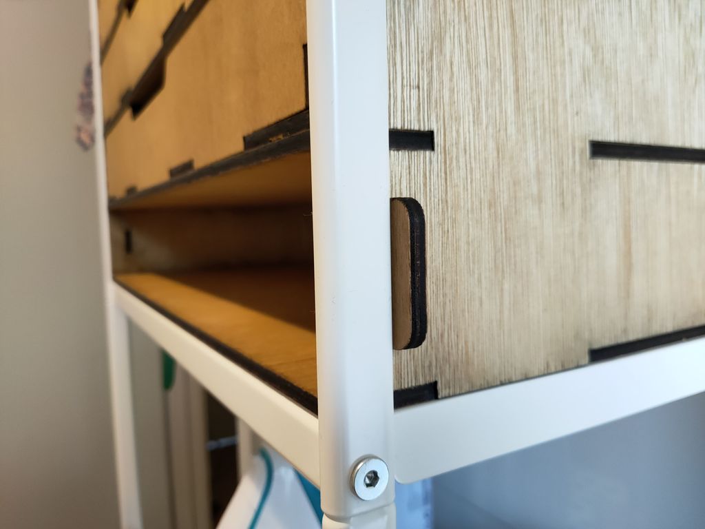 Макет Чертеж для лазерной резки встроенного ящика IKEA Mulig