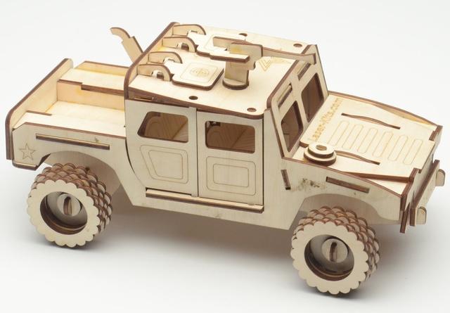 Макет Чертеж для лазерной резки деревянного Хамви Hummer