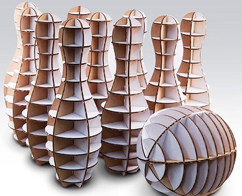 Макет Чертеж для лазерной резки кеглей формат dxf
