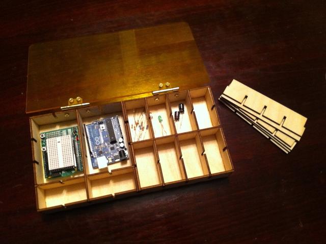 Макет Чертеж для лазерной резки коробка для хранения compartments — изображение 1