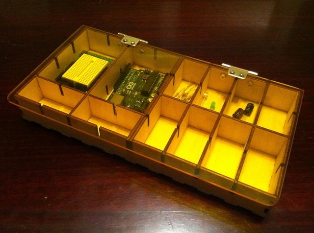 Макет Чертеж для лазерной резки коробка для хранения compartments — изображение 2