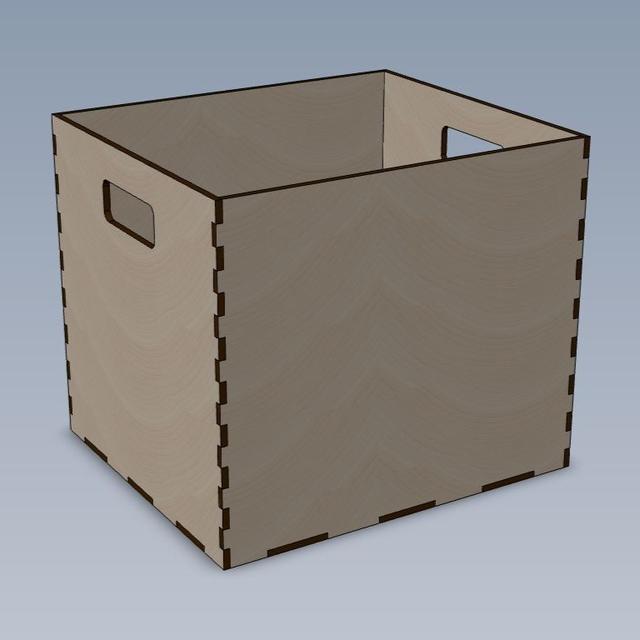 Макет Чертеж для лазерной резки офисных контейнеров для хранения dxf файл — изображение 2
