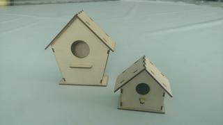 Интересный макет Чертеж для лазерной резки скворечника файл dxf