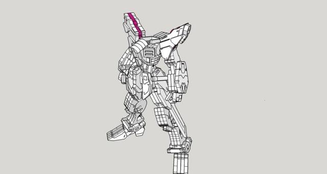 Макет Чертеж для лазерной резки ZGMF-X20A Strike Freedom 3 мм — изображение 8