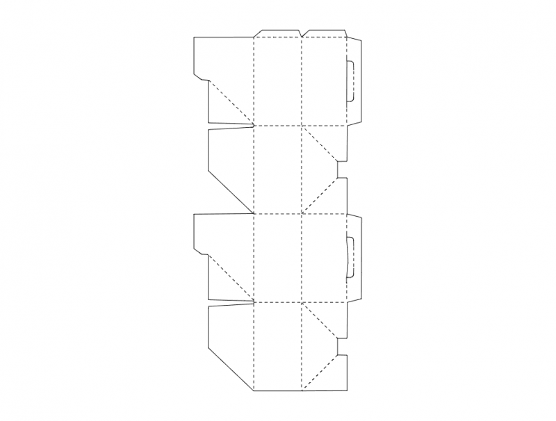Макет Чертеж коробки для лазерной резки формат dxf