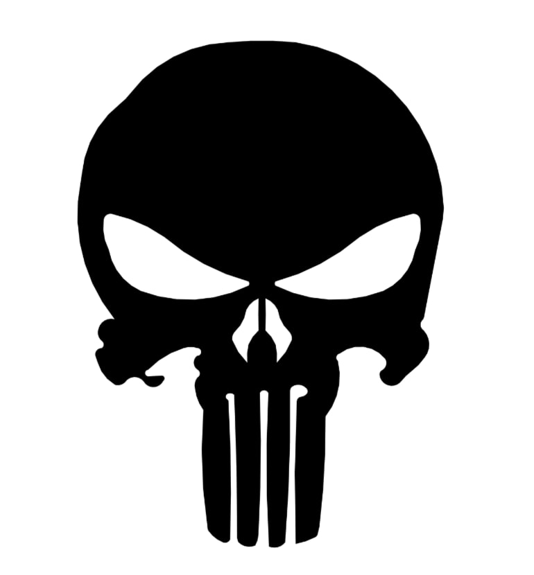 Макет Чертеж логотипа Punisher для лазерной резки формат dxf