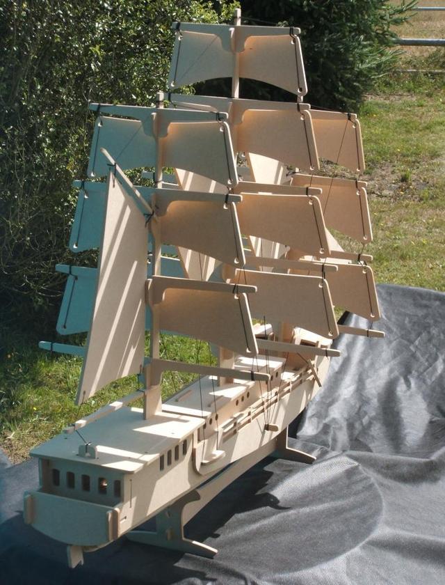 Макет Чертеж набора кораблей для лазерной резки DXF-файл вариант 2