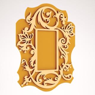 Интересный макет Чертеж настенной рамы для домашнего декора макет для лазерной резки формат dxf