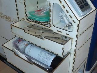 Интересный макет Чертеж передней части ящика для лазерной резки