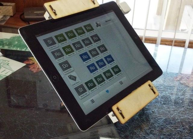 Макет Чертеж стойки для точки продаж в виде iPad 2 для лазерной резки формат dxf — изображение 1