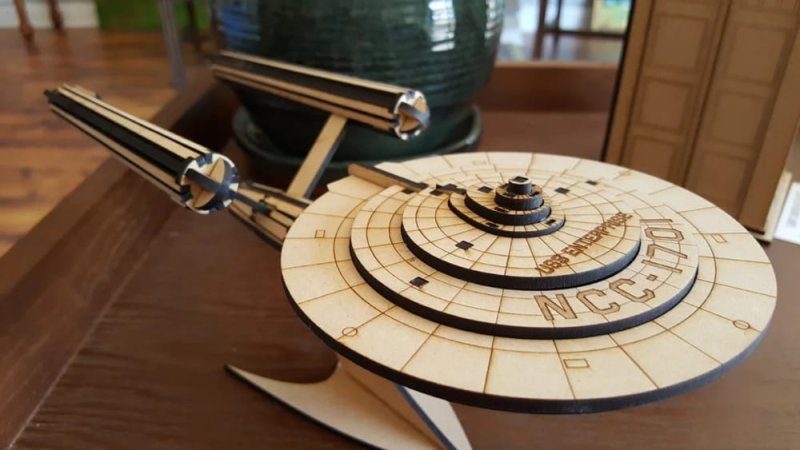 Макет Чертеж USS Enterprise для лазерной резки вариант 2