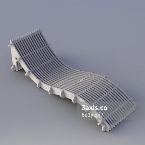 Макет Чертеж lounge chair для лазерной резки файл dxf