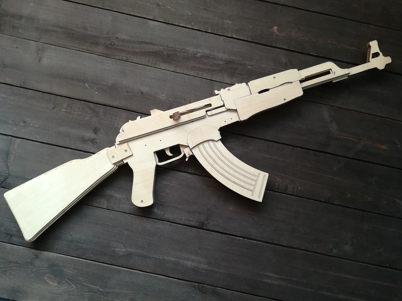 Макет Чертёж Калашникова АК-47 для лазерной резки