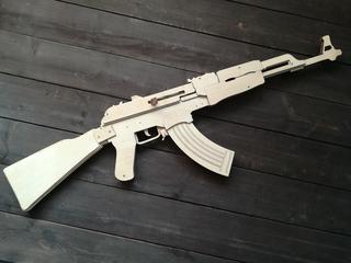 Интересный макет Чертёж Калашникова АК-47 для лазерной резки
