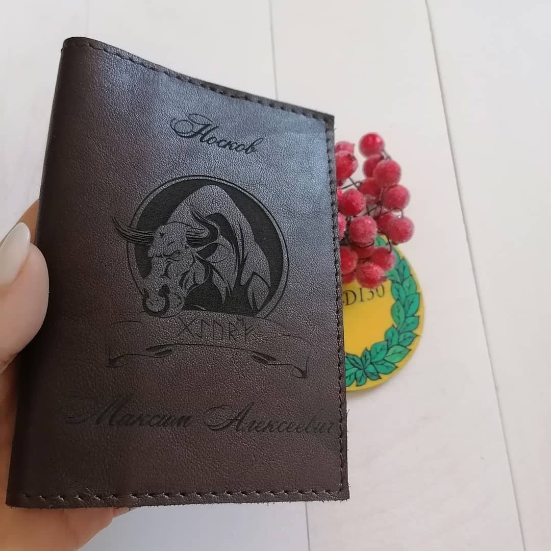 Макет Чертёж быка для лазерной резки на кожаный кошелёк