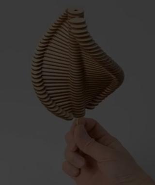 Интересный макет Чертёж геликона для лазерной резки