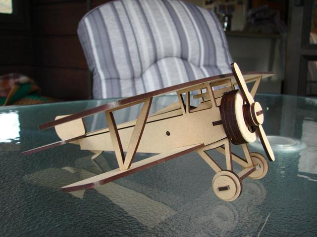 Макет Чертёж для ЧПУ истребитель Nieuport 17 для лазерной резки
