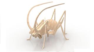Интересный макет Чертёж для ЧПУ 3D-насекомое-сверчок 3 мм файл DXF