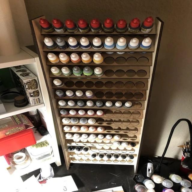 Макет Чертёж для лазерной резки высокой подставки под краски в формате SVG