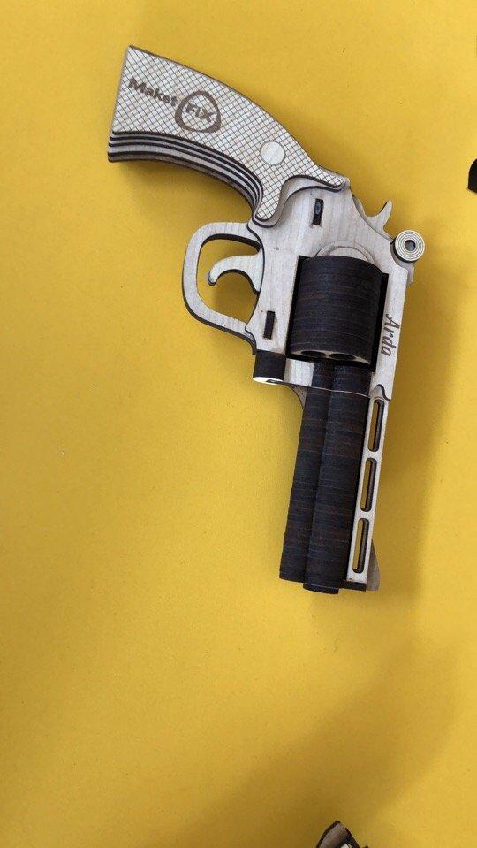 Макет Чертёж для лазерной резки деревянный пистолет-револьвер 351 magnum — изображение 2