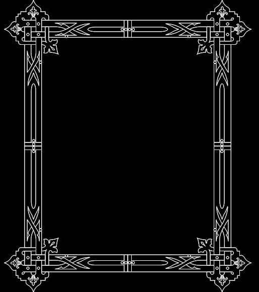 Макет Чертёж для лазерной резки зеркальной рамы DXF-файл