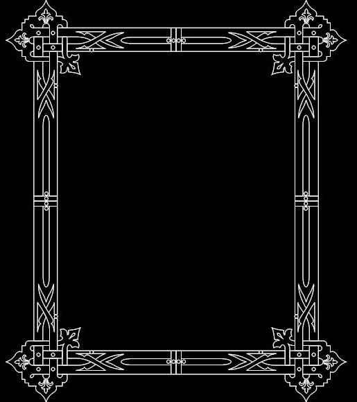 Макет Чертёж для лазерной резки зеркальной рамы DXF-файл