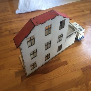 Интересный макет Чертёж для лазерной резки игрушечного домика Playmobil формат dxf