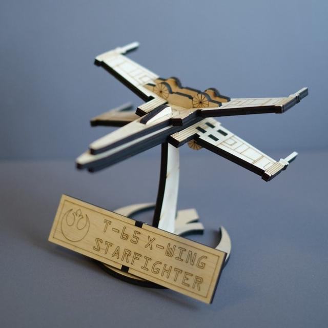 Макет Чертёж для лазерной резки истребитель X-wing из Звёздных войн — изображение 3