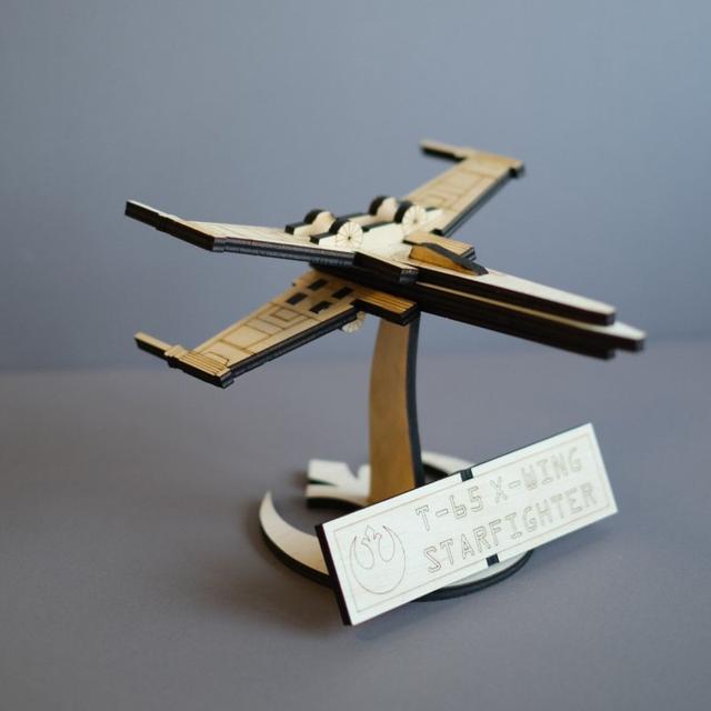 Макет Чертёж для лазерной резки истребитель X-wing из Звёздных войн — изображение 4