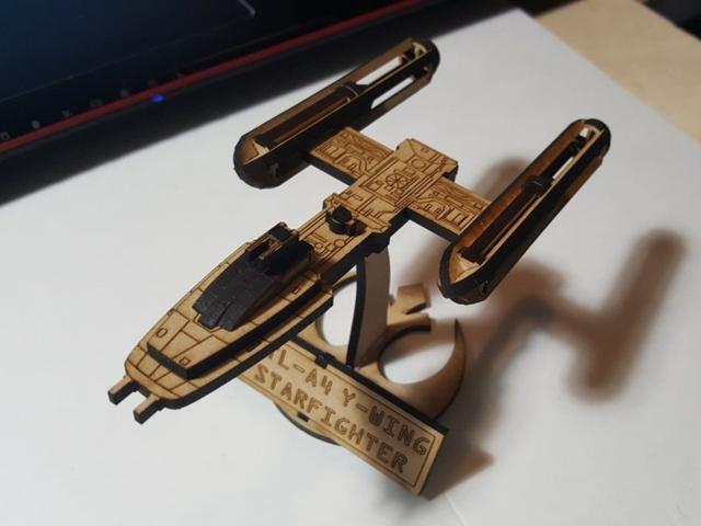 Макет Чертёж для лазерной резки истребитель Y-wing из Звёздных войн — изображение 5