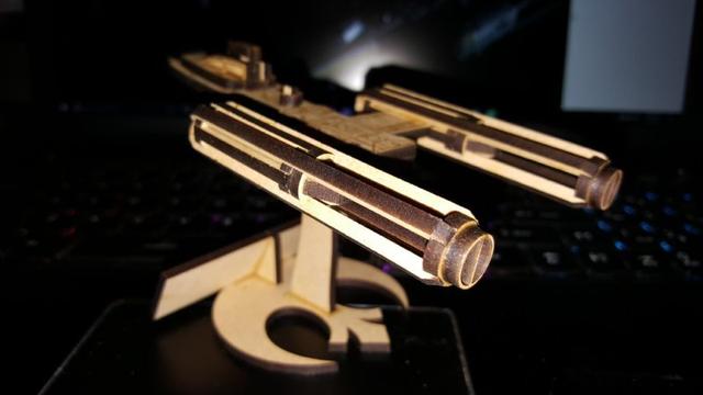 Макет Чертёж для лазерной резки истребитель Y-wing из Звёздных войн — изображение 4