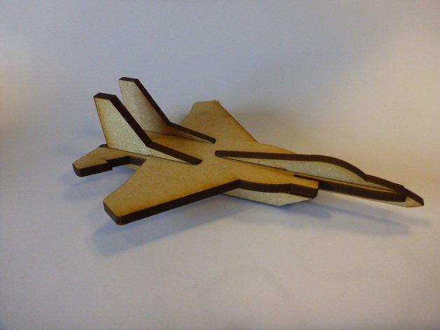 Макет Чертёж для лазерной резки истребителя Mini F-15 формат DXF