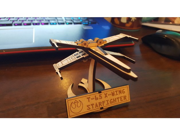 Макет Чертёж для лазерной резки истребителя X-wing