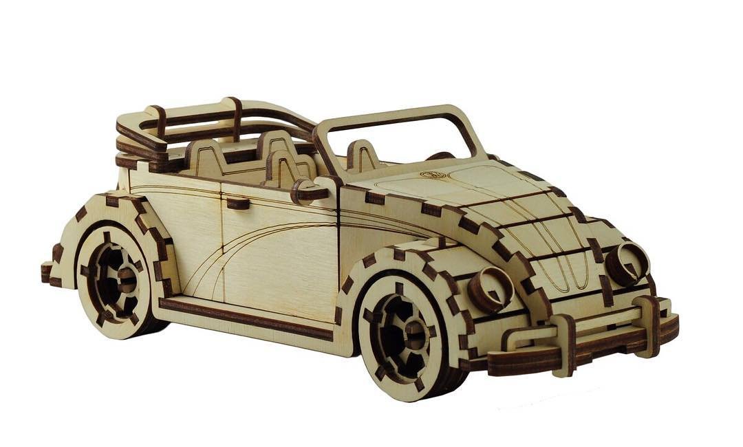 Макет Чертёж для лазерной резки кабриолета Vw Fusca