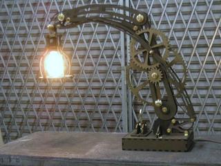 Интересный макет Чертёж для лазерной резки лампы в стиле Woodpunk формат dxf