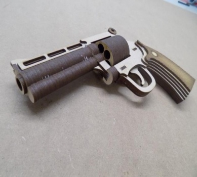 Макет Чертёж для лазерной резки макет пистолета Magnum с 4-дюймовым стволом