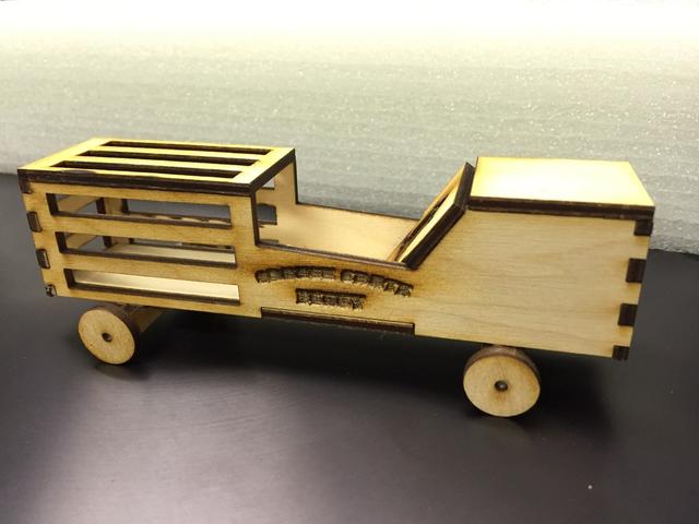 Макет Чертёж для лазерной резки машинка дляcrate derby — изображение 2