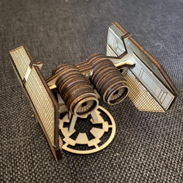 Макет Чертёж для лазерной резки мини-бомбардировщик Tie из Звёздных войн — изображение 2