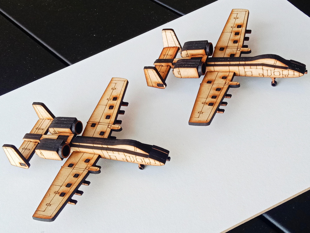 Макет Чертёж для лазерной резки модели самолёта A-10 Thunderbolt Warthog 3D