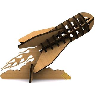 Интересный макет Чертёж для лазерной резки модели David Rocket Mk2 3D 6 мм файл DXF