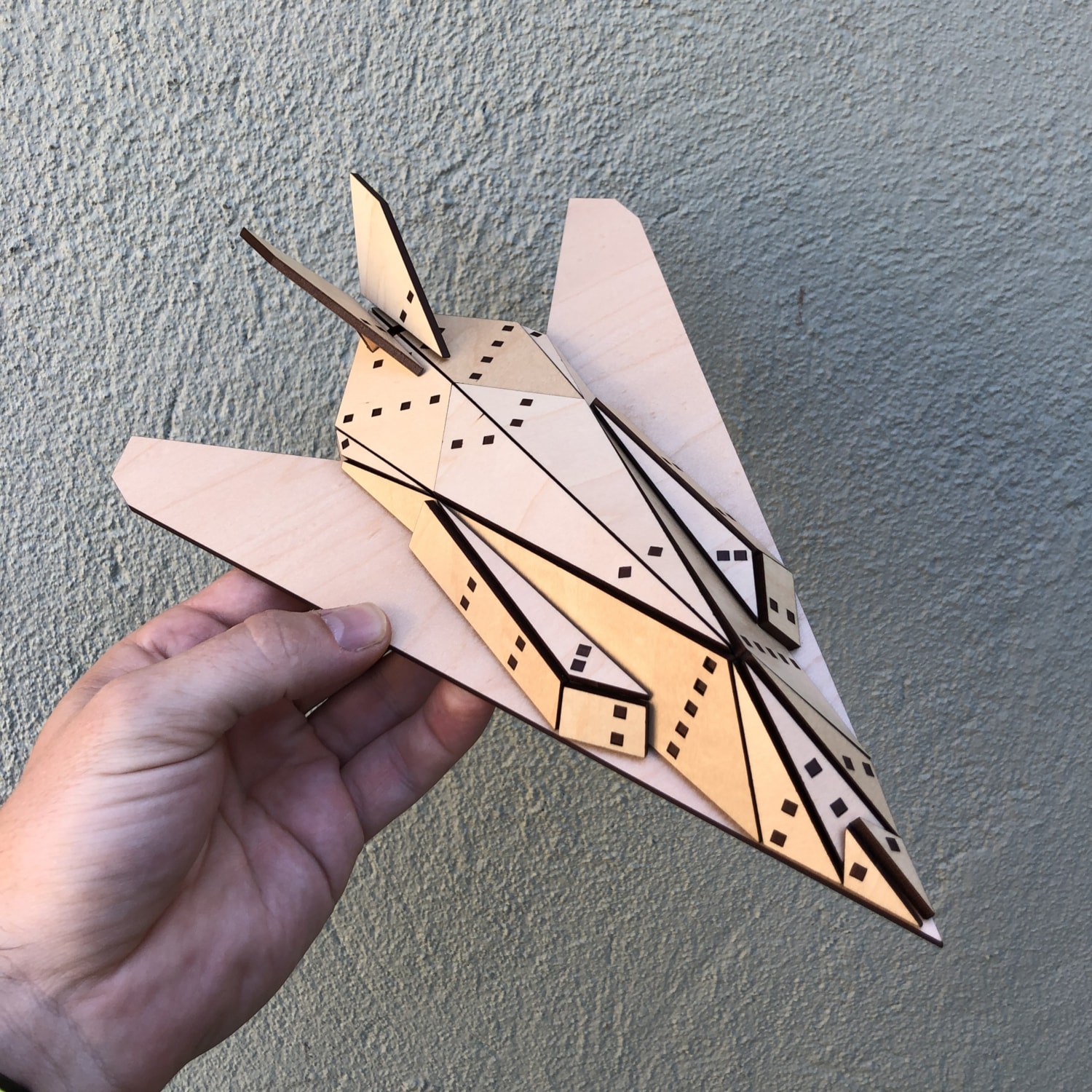 Макет Чертёж для лазерной резки модели Lockheed F-117 Nighthawk 3D-пазл файл SVG