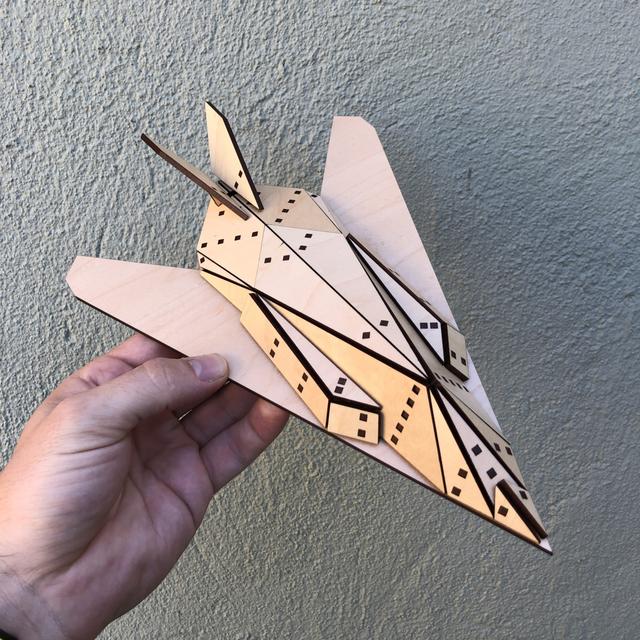 Макет Чертёж для лазерной резки модели Lockheed F-117 Nighthawk 3D-пазл файл SVG — изображение 2