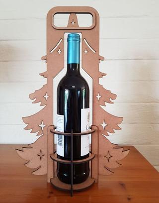 Интересный макет Чертёж для лазерной резки подарочный пакет для рождественской винной бутылки