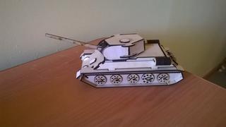 Интересный макет Чертёж для лазерной резки танка Т-34 3 мм