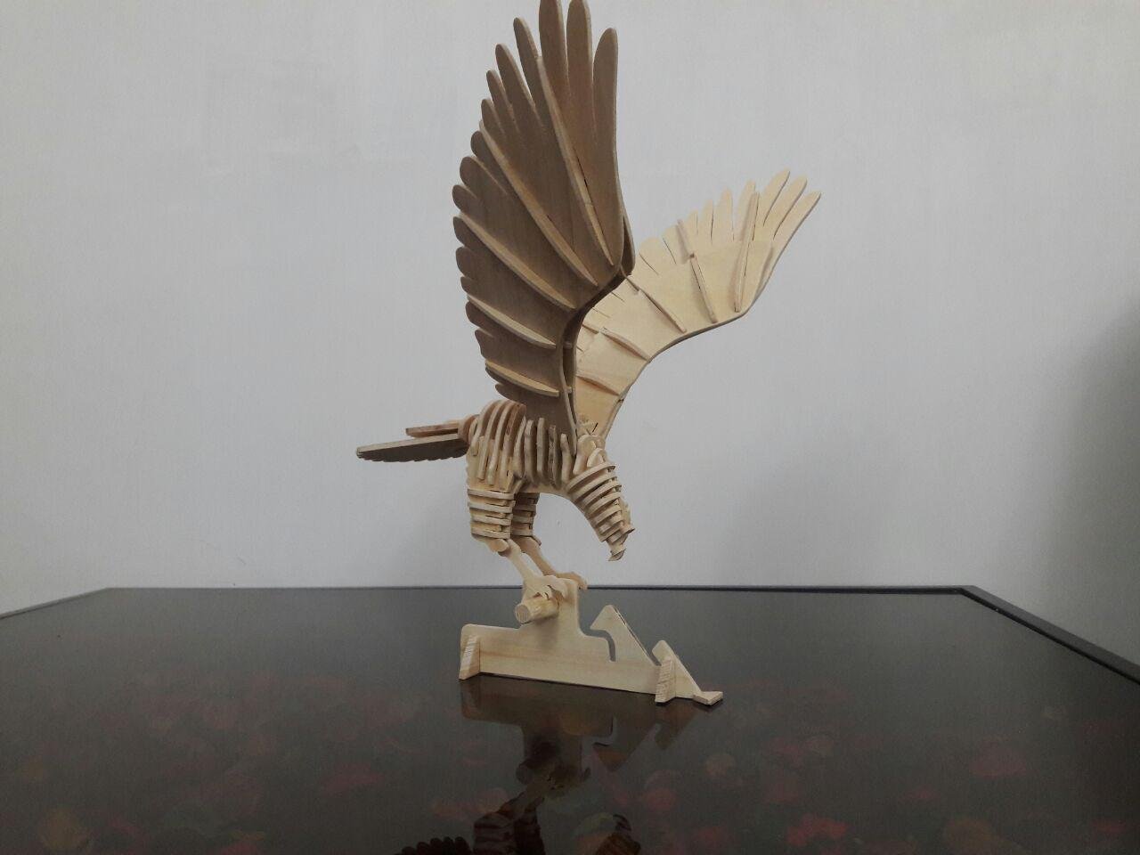 Макет Чертёж для лазерной резки 3D-головоломка Ястреб формат dxf