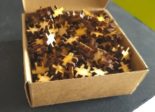 Макет Чертёж для лазерной резки 3D-головоломка-меч в стиле Minecraft из фанеры 3 мм размер детали 12x12 мм формат DXF — изображение 3