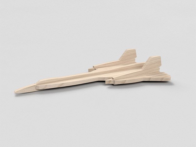 Макет Чертёж для лазерной резки 3D-головоломка-модель Lockheed SR-71 дерево 6 мм файл SVG