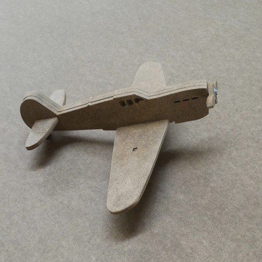 Макет Чертёж для лазерной резки 3D-игрушечного самолёта