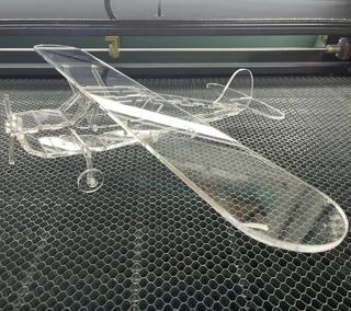 Интересный макет Чертёж для лазерной резки 3D-пазл из акрила в виде лёгкого самолёта